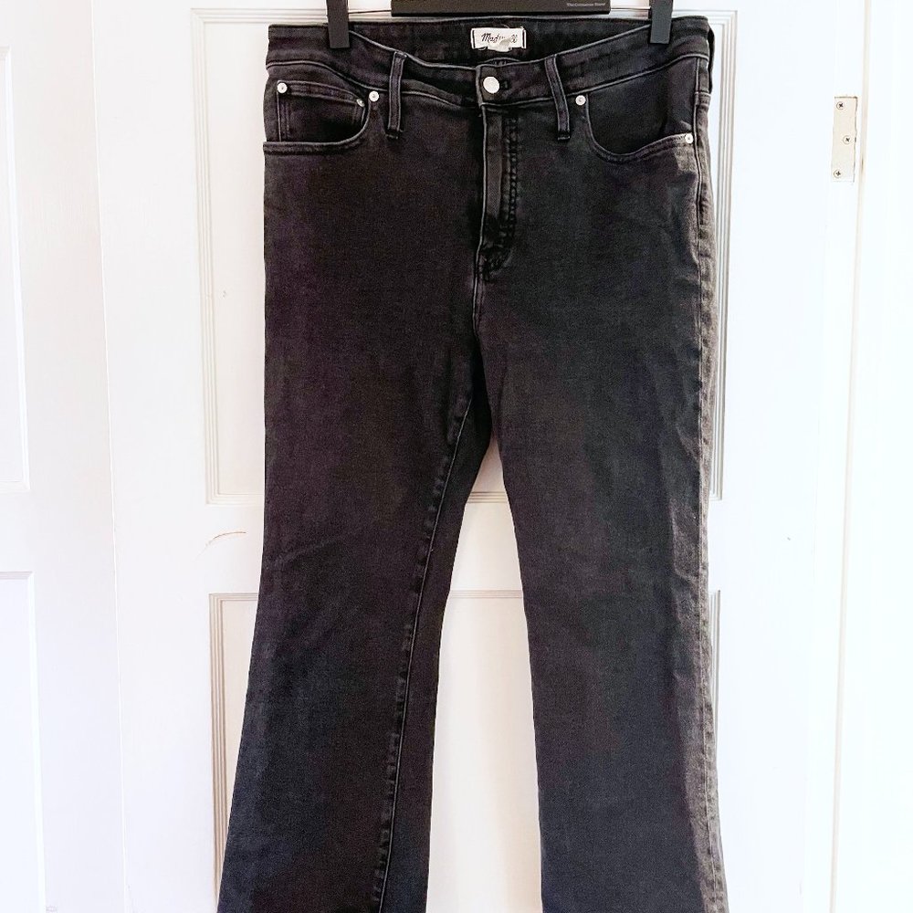 Madewell Cali Demi Boot Faded Black Look Jeans 33